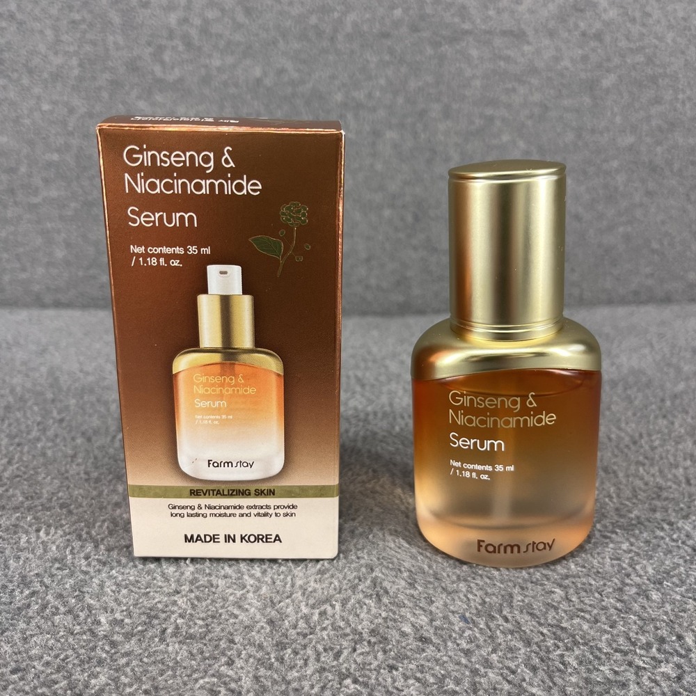 Korean Farm Stay Ginseng &‎ Niacinamide Facial Serum Revitalizing Skin 1.18 oz